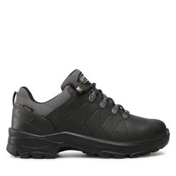 Trekkingi Grisport. Czarne buty trekkingowe Grisport, bez wzorów, bez zapięcia. Za 249.99 zł.