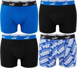 Bokserki męskie majtki sportowe bawełniane PROMO PRINT BOXER. Czarne slipy i bokserki Puma, m, bez wzorów, z bawełny. Za 89.90 zł.