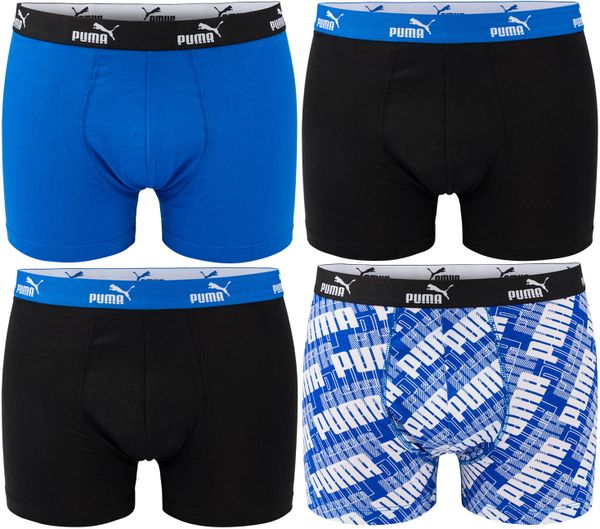 Bokserki męskie majtki sportowe bawełniane PROMO PRINT BOXER. Czarne bokserki Puma, m, bez wzorów, z bawełny. Za 89.90 zł.