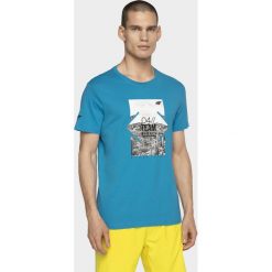 T-shirt męski TSM013 - niebieski. T-shirty marki 4F. Za 49.99 zł.