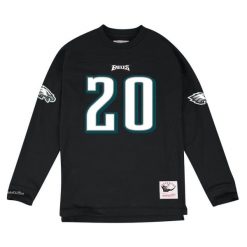 Bluza ls Philadelphia Eagles. Czarne bluzy Mitchell & Ness, m, bez wzorów, bez kaptura. Za 477.50 zł.