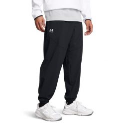 Under Armour VIBE WOVEN JOGGER Spodnie męskie. Czarne joggery i bojówki Under Armour, l, bez wzorów, z materiału, sportowe. Za 209.99 zł.