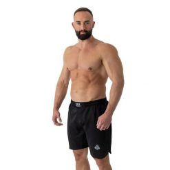 Spodenki treningowe do MMA DBX Bushido męskie. Czarne krótkie spodenki sportowe DBX BUSHIDO, m, bez wzorów. Za 132.99 zł.