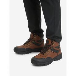 Trekkingi Hunter. Brązowe botki sznurowane Hunter, bez wzorów, bez zapięcia. Za 299.99 zł.