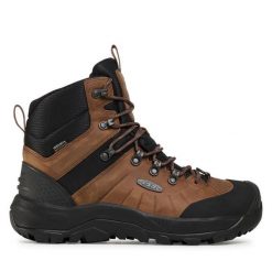 Trekkingi Keen. Brązowe trekkingi Keen, bez wzorów, z polaru, bez zapięcia. Za 759.99 zł.