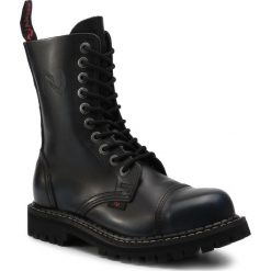 Glany NAGABA - 010H Granat. Czarne trapery Nagaba, ze skóry, bez zapięcia. Za 319.00 zł.