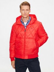 Tommy Hilfiger Kurtka przejściowa MW0MW32766 Czerwony Regular Fit. Czerwone kurtki Tommy Hilfiger, m, bez wzorów, z syntetyku, bez kaptura. Za 879.99 zł.