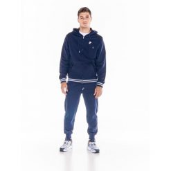 Welcome Back Męski dres z kapturem i zamkiem. Białe komplety dresowe LEONE 1947 APPAREL, l, bez wzorów, z dresówki, bez ramiączek. W wyprzedaży za 249.40 zł.