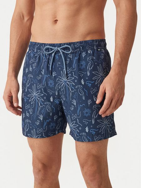 BOSS Szorty kąpielowe Lightfish 50566503 Granatowy Regular Fit. Niebieskie kąpielówki Boss, m, bez wzorów, z syntetyku. Za 339.99 zł.
