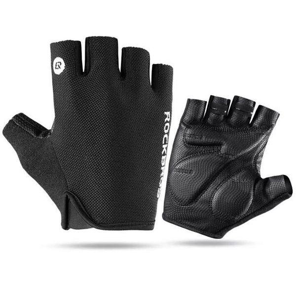 Rękawiczki rowerowe / sportowe ROCKBROS (S106). Czarne rękawiczki ROCKBROS, na lato, bez wzorów, z bawełny. Za 29.99 zł.