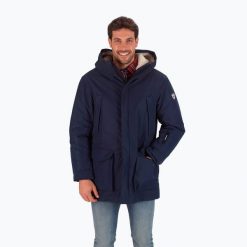 Kurtka zimowa męska Rossignol Parka. Niebieskie kurtki Rossignol, na zimę, m, bez wzorów, bez kaptura. Za 1,399.00 zł.