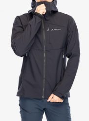 Kurtka softshell męska Vaude Roccia Softshell Jacket II. Czarne kurtki Vaude, l, bez wzorów, z materiału, bez kaptura. Za 847.80 zł.