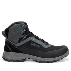 Buty trekkingowe Chiruca Geiser 03 Goret-Tex. Czarne buty turystyczne Chiruca, bez wzorów, z gore-texu, bez zapięcia, trekkingowe, gore-tex. Za 712.50 zł.