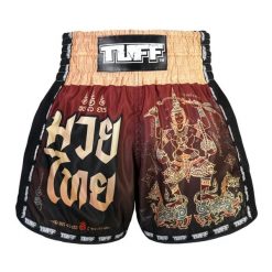 Spodenki treningowe TUFF Yant Narai Turning The Land. Czerwone krótkie spodenki sportowe TUFF, m, bez wzorów, z materiału. Za 149.00 zł.