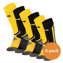 Skarpety snowboardowe Xtreme, 6 par, Multi Żółty. Żółte skarpety XTREME SOCKSWEAR, bez wzorów. Za 499.99 zł.