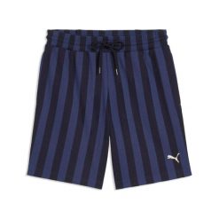 Szorty Puma Class. Niebieskie krótkie spodenki sportowe Puma, s, bez wzorów, z materiału. Za 225.53 zł.