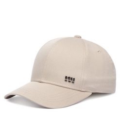 Czapka z daszkiem BOSS. Brązowe czapki z daszkiem Boss, bez wzorów. Za 209.99 zł.