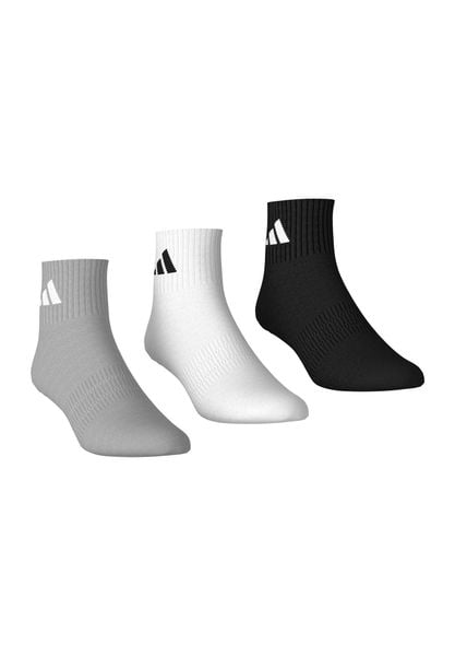 Wyściełane skarpety adidas (x3). Białe skarpety Adidas, bez wzorów, z materiału. Za 50.99 zł.