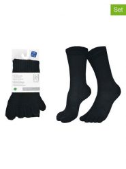 Norfolk Skarpety (2 pary) "Bruges" w kolorze czarnym z palcami rozmiar: S. Czarne skarpety Norfolk, bez wzorów, z materiału. Za 108.99 zł.