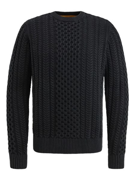 PME Legend Sweter w kolorze czarnym rozmiar: M. Czarne swetry nierozpinane PME Legend, m, bez wzorów, z bawełny, bez kołnierzyka, bez ramiączek. Za 284.15 zł.