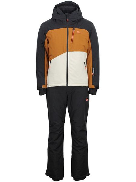 Peak Mountain 2-częściowy zestaw narciarski "Cerome" w kolorze szaro-jasnobrązowym rozmiar: XL. Brązowe kurtki narciarskie i snowboardowe Peak Mountain, m, bez wzorów, narciarskie. Za 612.06 zł.