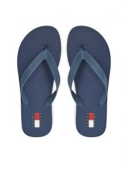 Tommy Jeans Japonki Tjm Beach Sandal EM0EM01560 Granatowy. Niebieskie japonki Tommy Jeans, bez wzorów, z jeansu. Za 89.99 zł.