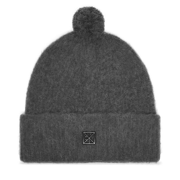 Czapka Calvin Klein. Szare czapki zimowe CALVIN KLEIN, bez wzorów. Za 259.99 zł.
