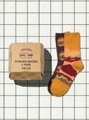 Skarpetki w hamburgery z bawełną 2 pack - wielobarwny. Skarpety Sinsay, bez wzorów, z bawełny. Za 12.99 zł.