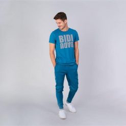 Matu Basic Cuffed Pant - petrol. Niebieskie spodnie materiałowe BIDI BADU, na co dzień, m, bez wzorów, z bawełny, eleganckie. W wyprzedaży za 190.20 zł.