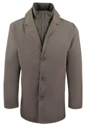 Krótki, Męski Płaszcz Przejściowy z Wysokim Kołnierzem - Brave Soul - Taupe. Szare płaszcze Brave Soul, na jesień, m, bez wzorów, z poliesteru, bez kaptura. Za 285.00 zł.