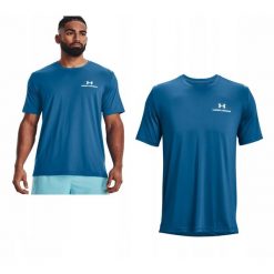 Męskit-Shirt Sportowy Under Armour 899 Rush Energy. Niebieskie t-shirty sportowe Under Armour, bez wzorów, bez ramiączek, do biegania. Za 173.87 zł.