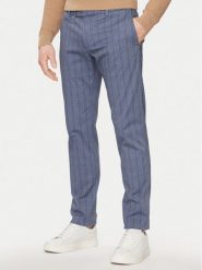 Bugatti Chinosy 4134 56369A Niebieski Slim Fit. Niebieskie eleganckie spodnie Bugatti, m, z bawełny. Za 389.99 zł.