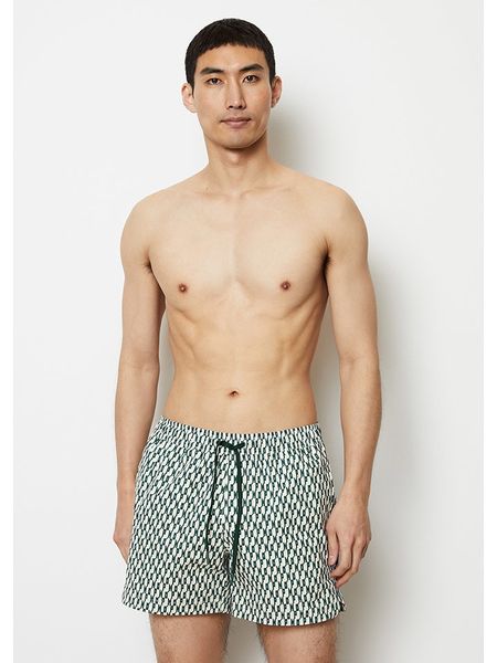 Marc O´Polo Szorty kąpielowe w kolorze kremowo-ciemnozielonym rozmiar: S. Brązowe kąpielówki s, bez wzorów, z materiału. Za 119.12 zł.