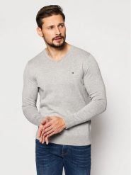 Tommy Hilfiger Sweter MW0MW04979 Szary Regular Fit. Szare swetry rozpinane Tommy Hilfiger, m, bez wzorów, z bawełny, bez kołnierzyka, bez ramiączek. Za 489.99 zł.