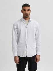 Selected Homme Koszula 16078867 Biały Slim Fit. Białe koszule Selected Homme, m, bez wzorów, z bawełny, bez kołnierzyka, bez ramiączek. Za 169.99 zł.