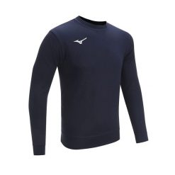 Pot Mizuno terry crew. Niebieskie bluzy Mizuno, bez wzorów, bez kaptura. Za 218.50 zł.