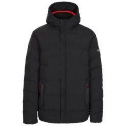 Męska Ocieplana Kurtka Habbton. Czarne kurtki Trespass, m, bez wzorów, z puchu, bez kaptura. Za 379.99 zł.