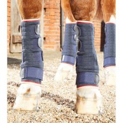Szybkoschnące getry dla koni Premier Equine. Niebieskie legginsy długie sportowe PREMIER EQUINE, s, bez wzorów, do jazdy konnej. Za 259.50 zł.