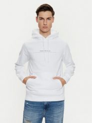 Calvin Klein Jeans Bluza Minimal Logo J30J327076 Biały Regular Fit. Białe bluzy Calvin Klein Jeans, m, bez wzorów, z bawełny, bez kaptura. Za 259.99 zł.
