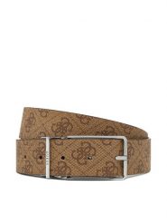 Guess Pasek Męski BMAGLO P5235 Brązowy. Brązowe paski Guess, z aplikacjami, ze skóry. Za 229.99 zł.