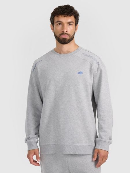 4F Bluza dresowa nierozpinana bez kaptura męska - szara XXL. Szare bluzy 4F, m, bez wzorów, z bawełny, bez kaptura. Za 149.99 zł.