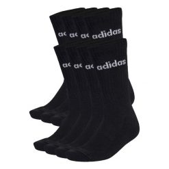 Skarpety Do Łydki Linear Cushioned, Opakowanie 10 Par. Białe skarpety Adidas, bez wzorów. Za 129.00 zł.