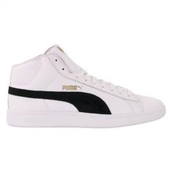 Buty do chodzenia męskie Puma Smash V2 Mid L. Białe buty sportowe casual Puma, bez wzorów, z materiału, bez zapięcia. Za 319.00 zł.