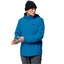 Kurtka wodoodporna Jack Wolfskin Stormy Point. Niebieskie kurtki Jack Wolfskin, s, bez wzorów, bez kaptura. Za 411.95 zł.