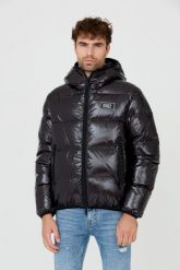 DSQUARED2 Czarna puchowa kurtka Puff Kaban. Czarne kurtki Dsquared2, m, bez wzorów, z puchu, bez kaptura. W wyprzedaży za 1,949.99 zł.