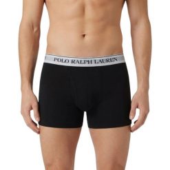 Bokserki męskie Polo Ralph Lauren 3-pak komplet czarne z białą gumką. Czarne bokserki RALPH LAUREN, l, bez wzorów, z bawełny. Za 129.00 zł.