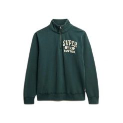 Sweter z zamkiem błyskawicznym Superdry Vintage Athletic. Zielone swetry nierozpinane Superdry, na zimę, m, bez wzorów, z polaru, bez kołnierzyka, bez ramiączek. Za 377.05 zł.