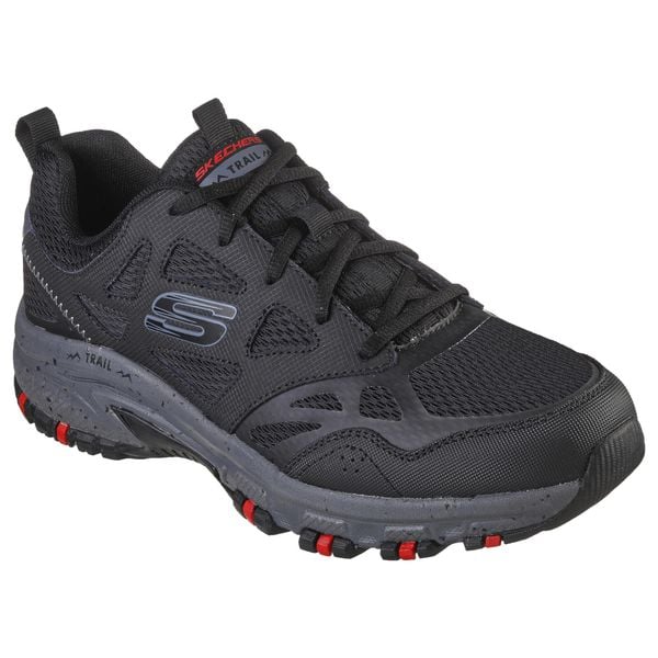 Buty trekkingowe męskie Skechers Hillcrest. Czarne buty trekkingowe Skechers, bez wzorów, z materiału, bez zapięcia. Za 326.00 zł.