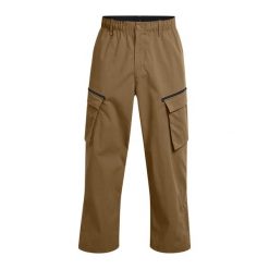 Spodnie męskie Under Armour Unstoppable Utility Cargo. Brązowe spodnie materiałowe Under Armour, na co dzień, m, bez wzorów, z dresówki, casualowe. Za 379.99 zł.