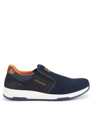 Rieker Sneakersy CEO-B3450-14 Granatowy. Niebieskie buty sportowe casual Rieker, bez wzorów, z materiału, bez zapięcia. Za 369.99 zł.